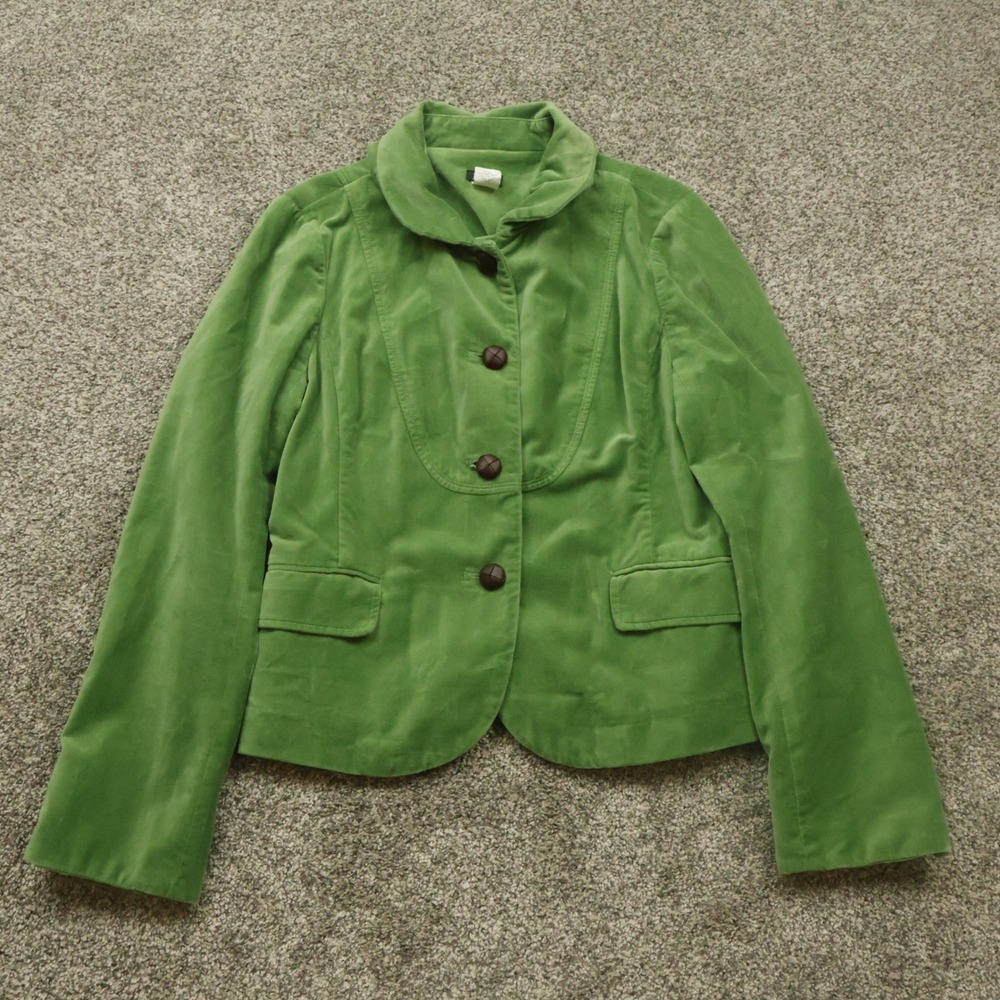 J. Crew Green Velvet Blazer